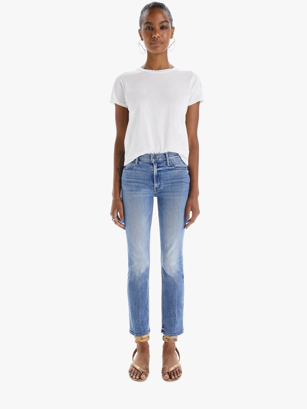 MOTHER Light Blue Straight Leg Jeans